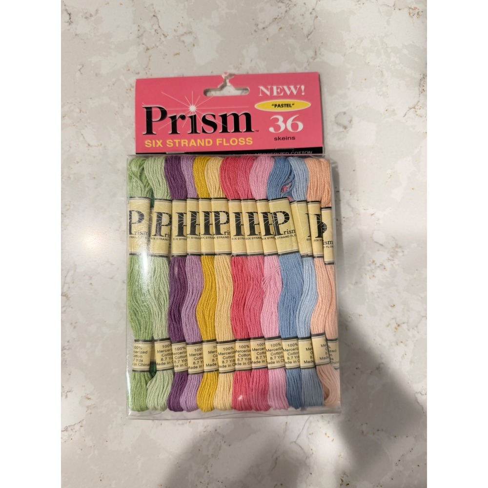 Prism Six Strand Floss 36 Skeins 100% Mercerized Cotton Embroidery Thread NEW